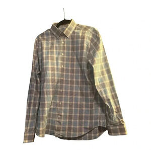 EUC Men’s plaid Express dress shirt business office workwear graduation